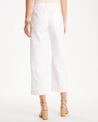 Alabaster Straight Crop White Trouser Jeans