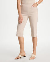 Smokey Taupe Brigitte™ Slim Rivet Pull-On Capri Pant