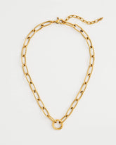 Gold Golden Charm Link Necklace