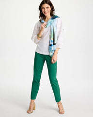 Hunter Green Brigitte™ Slim Pull-On Ankle Pants
