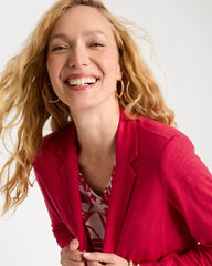 Cherry Lush Slub Knit Blazer