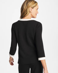 Black Zenergy® Soft Caviar Bead Contrast Top
