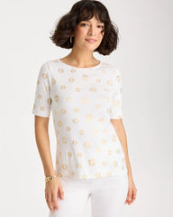 Alabaster Stamped Pima Elbow Sleeve Tee