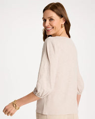 Smokey Taupe Etched Flora Balloon Top