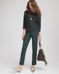 Darkest Spruce Lightweight Juliet Straight Ankle Pants