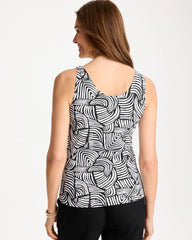 Black Printed Microfiber Tank