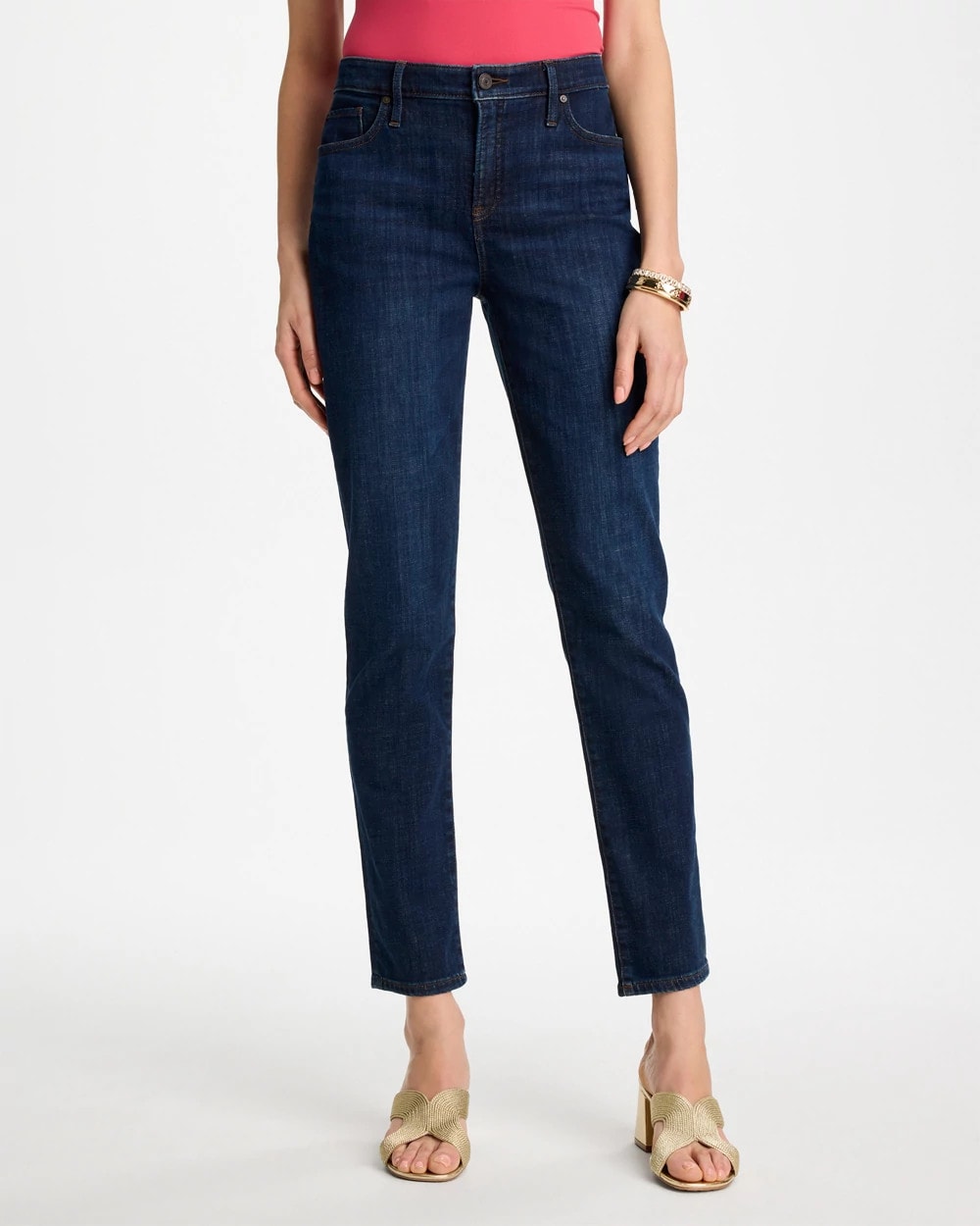 Dark Sapphire Indigo Girlfriend Slim Ankle Jeans