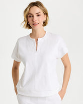 Alabaster Zenergy® Crosshatch Knit Top