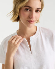 Alabaster Zenergy® Crosshatch Knit Top