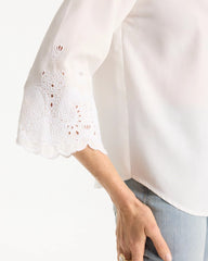 Alabaster Tencel™ Denim Eyelet Shirt