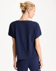 Passport Blue Zenergy® Gauze French Terry Mix Tee