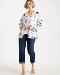 Passport Blue No Iron™ Linen Beach Shirt