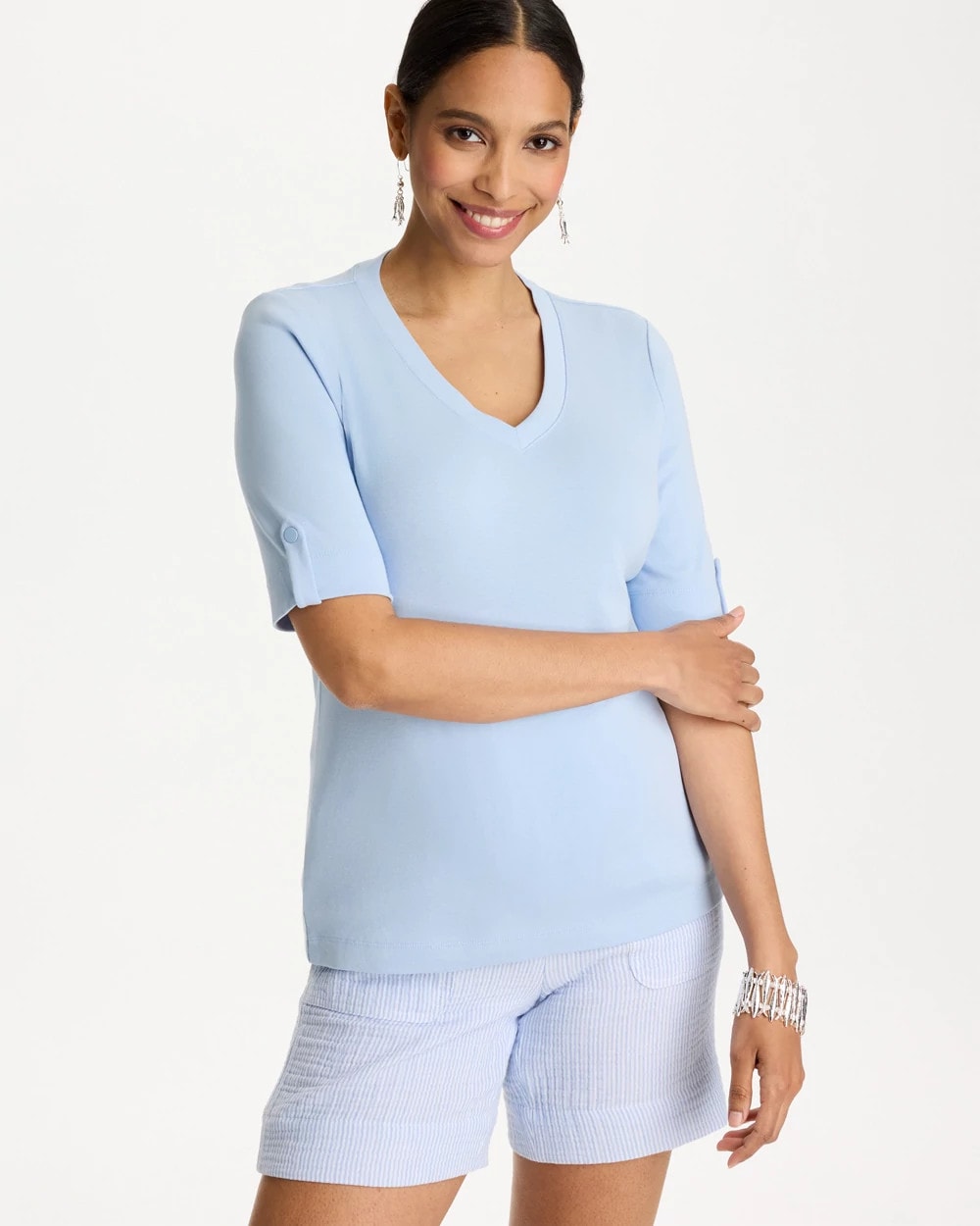 Blue Haven Pima V-Neck Tee