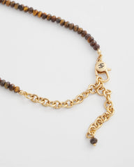 Neutral Genuine Tiger's Eye Stone Necklace