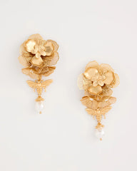 Gold Filigree Flower Earrings