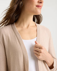 Smokey Taupe Sequined Summer Romance Cardigan