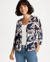 Deep Brown Printed Summer Romance Cardigan