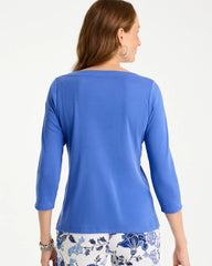 Amparo Blue Pima 3/4 Sleeve Tee