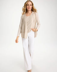 Smokey Taupe Knit Sequin Tank