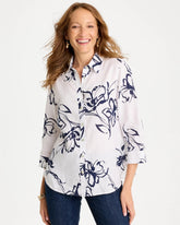 Passport Blue No Iron™ Linen Amalfi Shirt