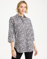 Black No Iron™ Stretch Printed Popover