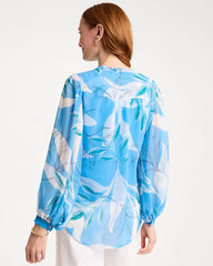 Blue Tide Georgette Printed Blouse