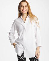 Optic White No Iron™ Stretch Splitneck Tunic