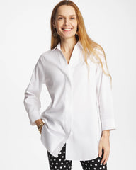 Optic White No Iron™ Stretch Splitneck Tunic