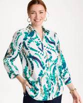 Passport Blue No Iron™ Athena Dye Linen Shirt