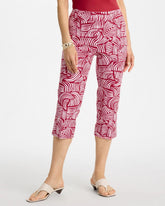 Cherry Lush Brigitte™ Slim Geo Pull-On Capri Pant