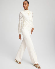 English Cream Juliet Wide Full Length Pant