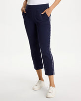 Passport Blue Zenergy® Jersey Striped Crop Pants