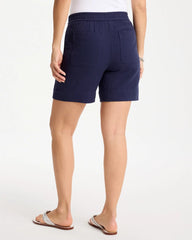 Passport Blue Gauze Cotton Shorts