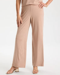 Mocha Mousse Travelers™ Palm Embossed Knit Pants