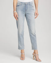 Shasta Indigo Girlfriend Slim Cropped Jeans