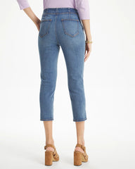 Aquaria Indigo Pull-On 22" Capri Jeans