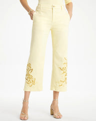 Golden Haze Trouser Cutwork Crop Jeans