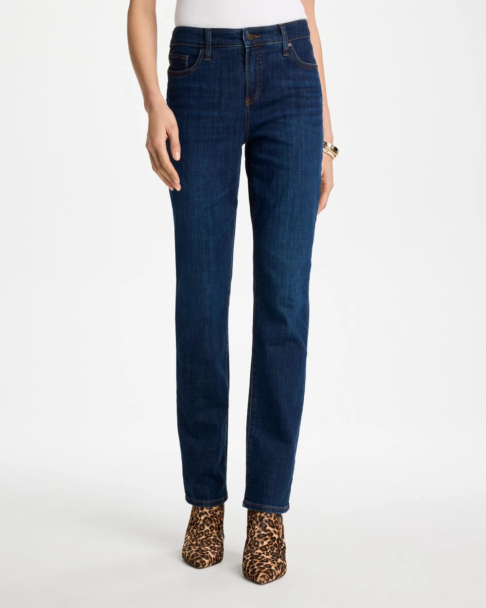 Dark Sapphire Indigo Girlfriend Slim Full-Length Jeans