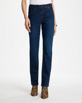 Dark Sapphire Indigo Girlfriend Slim Full-Length Jeans