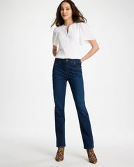 Dark Sapphire Indigo Girlfriend Slim Full-Length Jeans
