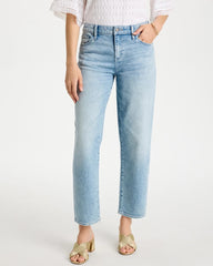 Bahama Indigo Relaxed Boyfriend Rolled Hem Jean