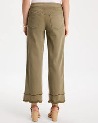 Lichen Scallop Pull-On Wide-Leg Crop Jeans