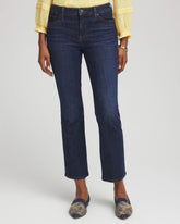 Dark Sapphire Indigo Girlfriend Kick Flare Jeans