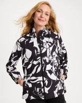 Black Zenergy® Ripstop Floral Nights Anorak Jacket