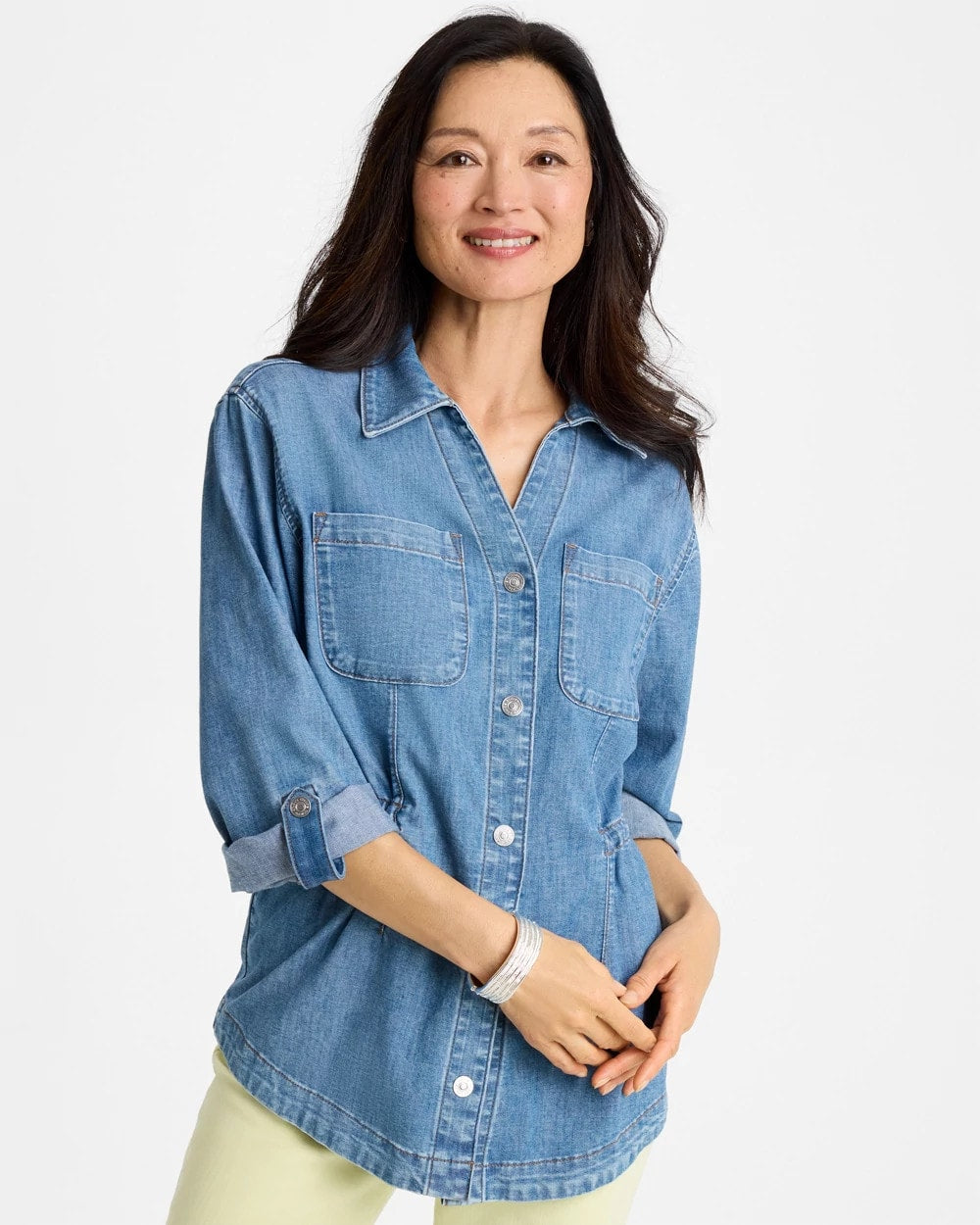 Burano Indigo Denim Cinch Waist Jacket