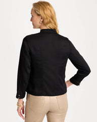 Black Textured Shine Jacket
