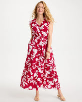 Cherry Lush Smocked Floral Maxi Dress