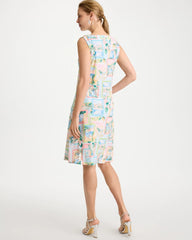Bondi Blue Jersey Knit Positano Shift Dress