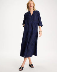 Passport Blue Tiered Lace Dress
