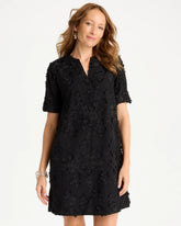 Black 3D Floral Dress